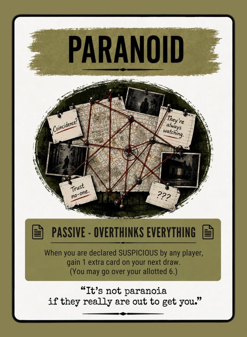 Paranoid Suspect's Psyche card